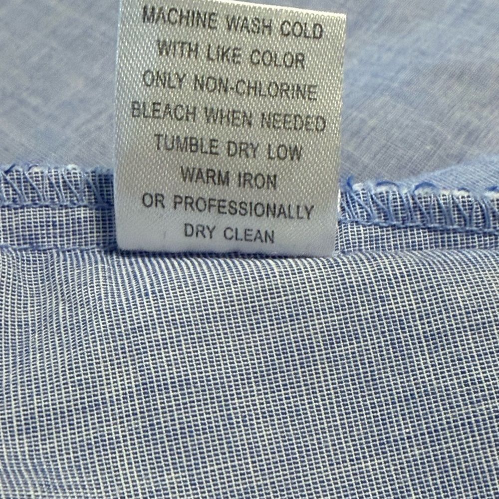 Harve Benard Light Blue Button Down Shirt 💯 % Cotton - Picture 9 of 10